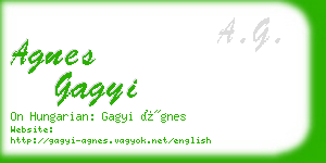 agnes gagyi business card